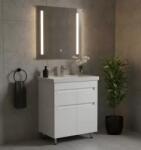 Coloana Set mobilier baie pe pardoseala 70 cm, model Omega cu lavoar ceramic (4823065827070)
