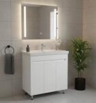 Coloana Set mobilier baie pe pardoseala 80 cm, model Omega cu lavoar ceramic (4823065827063)