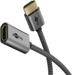 Goobay 79145 HDMI kábel 0, 1 M HDMI A-típus (Standard) Fekete, Ezüst (79145)