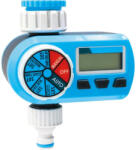 AQUACRAFT Digitális locsolóidőzítő, Aquacraft 290140, kék/fehér, digitális, LCD kijelző, 1 kimenet, napi 1-2 öntözés, 1" és 3/4" menethez, elemes (2 db AA - nem tartozék) (TC256791)