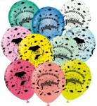  Ballagási bagoly mintás gumi lufi csomag Gratulálunk Ballagásod alkalmából felirattal 10db/cs 751502 (751502)