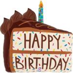  Fólia lufi Happy Birthday csokitorta szelet 71 cm (1058025524-P)