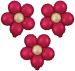  Virág fólia lufi matt piros 45 cm 3 db/csomag (156599)