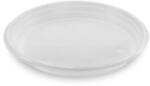  Műanyag tányér 22 cm kör lapos fehér PP többször használható (11100182)
