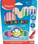 Maped Filctoll készlet, 1-3, 6 mm, kimosható, MAPED "Color`Peps Long Life", 12 különböző szín (845020LM)