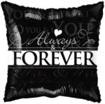  Always and forever párna alakú fólia lufi 43 cm (104326)