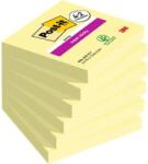 3M Postit Öntapadó jegyzettömb 76x76 mm 6 tömb 90 lap 3M POSTIT Super Sticky kanári sárga (7100259321)