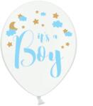 PartyDeco Babaváró latex léggömb, It's a boy, 5db/csomag (M763845)