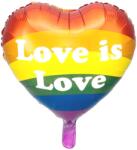  Fólia lufi 35 cm szív alakú Love is Love (170995)