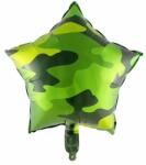  Fólia lufi csillag zöld terep mintás 45 cm 646187 (646187)