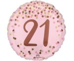 Anagram Fólia Lufi Gömb 21. Évszámos Pasztell Világos Rózsaszín (M493710)