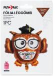  Ballagási Congrats Grad szemüveges bagoly fólia lufi 72 cm 633224 (633224)