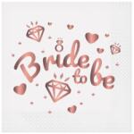  Szalvéta Bride to Be fehér 33x33cm 20db/csomag 166637