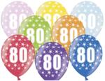  Évszámos 80. gumi lufi metál 30 cm-es 5 db-os csomag vegyes színekkel