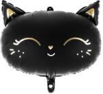  Cicafej fekete héliummal fújható fólia lufi 48x36cm (5900779137097)