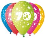  Évszámos 70. gumi lufi 30 cm-es 10 db-os csomag vegyes színekkel (10200GS110-023-80)