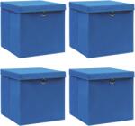 vidaXL 4 db kék szövet tárolódoboz fedéllel 32 x 32 x 32 cm 288338 (288338VidaXL)