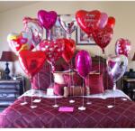  Szív alakú fólia luficsokor 10 darabos héliummal fújva