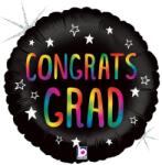  Ballagási Congrats Grad szivárványos fólia lufi 45 cm 6943 (1058036943GH-P)