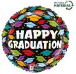  46 cm-es ballagó kalapos Happy Graduation fólia lufi (1058026449P-P)