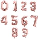  Számos fólia lufi rosegold 86 cm 0-9 szám (5902230771345)