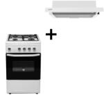 HOMEFORT - Orion Orion FGO400W Gáztűzhely + HOMEFORT HPK611W Beépíthető Kihúzható páraelszívó (FGO400W)