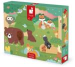 Janod Puzzle senzorial tactil Pădure cu suprafețe diferite 20 buc (J02492) Puzzle