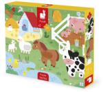 Janod Puzzle senzorial tactil Ferma cu diferite suprafețe 20 buc (J02491) Puzzle