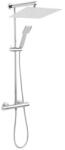 FERRO Trevi Square termosztátos zuhanyrendszer csapteleppel, króm (FE-NP75SQ-TRV7U)