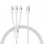 Baseus USB-A - Lightning / microUSB / USB-C töltőkábel Baseus StarSpeed 3in1, 100W, 5A, 1.5m, fehér P10319900211-00