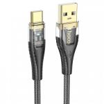 hoco. USB-A - USB-C kábel Hoco U121, 18W, 3A, 1.2m, fekete