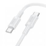 BOROFONE USB-C - USB-C kábel Borofone BX111 Feliz, 60W, 3A, 1m, fehér