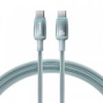 Baseus USB-C - USB-C kábel Baseus Discolor, 100W, 5A, 1m, kékeszöld E0420702
