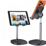 Lisen mechanikus állvány telefonhoz/tablethez, 4-10 hüvelykes, fekete YL0421030004