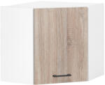  Praktik 60 felső sarok szekrény 1 ajtós, fehér-sonoma tölgy (PR60F1ASFHST) - watermarkt