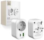 Tech-Protect TA100 Egyesült Királysági Adapter - Fehér