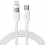 Baseus USB-C - Lightning kábel Baseus Display 2, 20W, 2.4A, 1m, fehér P10382703211-00