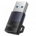 Yesido USB-C - USB-A adapter Yesido GS34, szürke