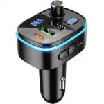 hoco. Bluetooth FM Transmitter és Autós Töltő Hoco E62 Fast, 2 x USB-A - 1 x USB-C, Fekete
