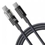 Baseus USB-C - USB-C kábel Baseus Display 2, 100W, 5A, 1m, fekete P10382702121-00