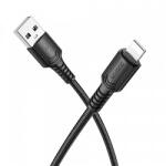 BOROFONE USB-A - Lightning kábel Borofone BX116 Certain, 18W, 2.4A, 1m, fekete