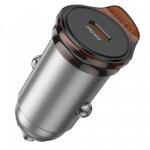 hoco. Autós töltő Hoco NZ16B, 45W, 3A, 2 x USB-C, Lightning kábellel, szürke