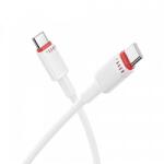 BOROFONE USB-C - USB-C kábel Borofone BX110 Beneficio, 60W, 3A, 1m, fehér