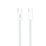 XO DESIGN USB-C - USB-C kábel XO DESIGN NB-Q260B, 60W, 3A, 1, 5m, fehér