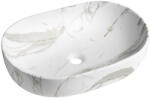 SAPHO CALEO kerámiamosdó, 60x42cm, bianco carrara (CA590BC) (CA590BC)
