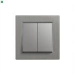 Leziter Nova csillárkapcsoló 105 szürke szálcsiszolt kerettel