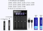  1, 2V NiMh/NiCD AA ceruza AAA mikro C baby SC F6 LCD 3, 7V 14500/16340/18650 USB Li-ion akkumulátor töltő (USB-LCD-Charger-EL-4)