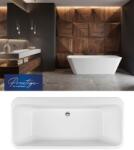 M-Acryl Iris O szabadon álló 160x73cm akril kád /Fehér előlappal - 240 L