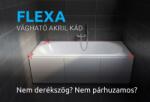 M-Acryl Flexa vágható egyenes akril kád 179×81cm + láb