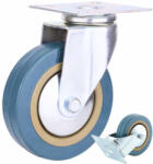 Verk Group 4 colos csendes, kék forgatható bútorgörgő, gumiborítással (11501)